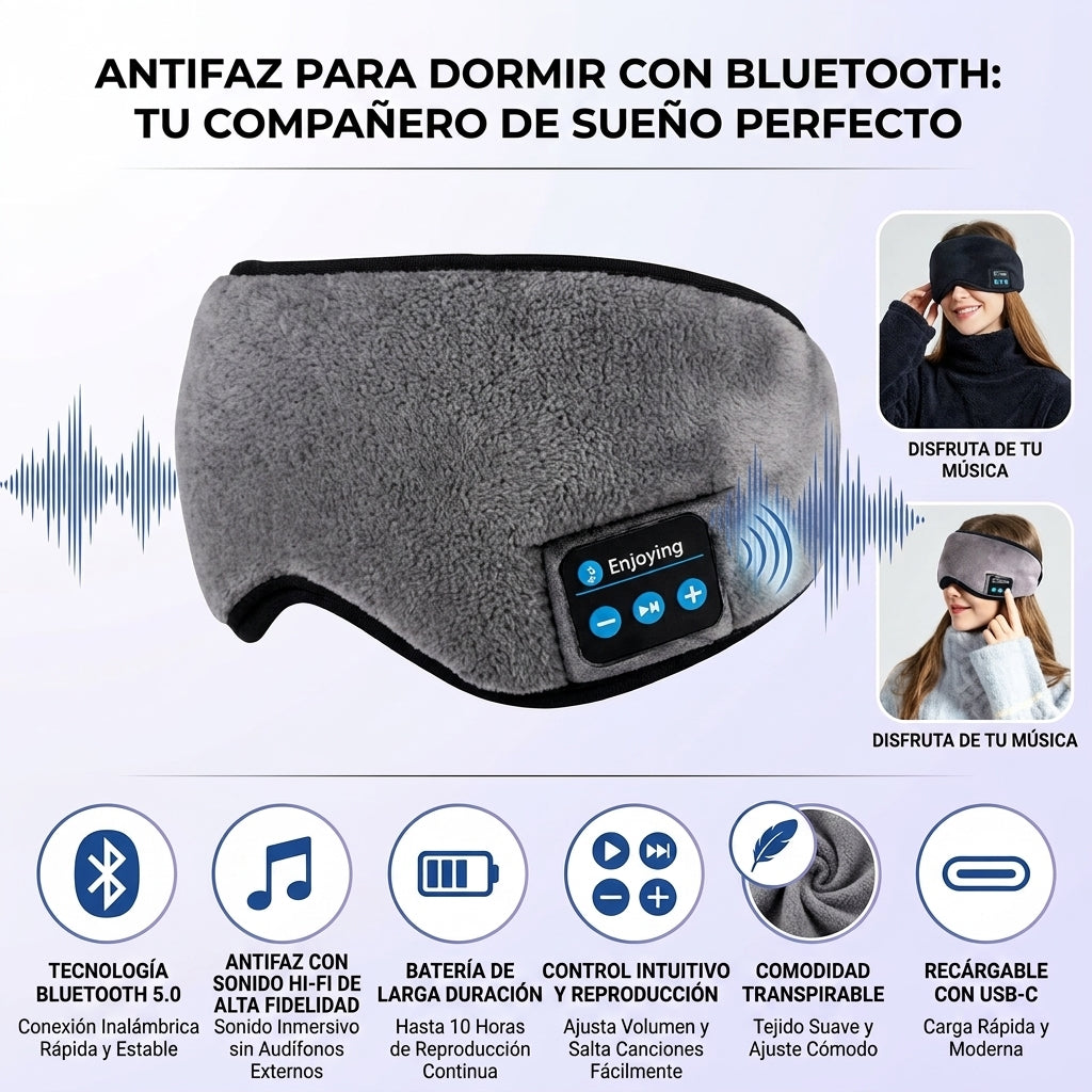 Antifaz Cubre Ojos Para Dormir Bluetooth